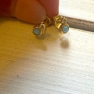 Misha Hawaii Opal Stud Earrings